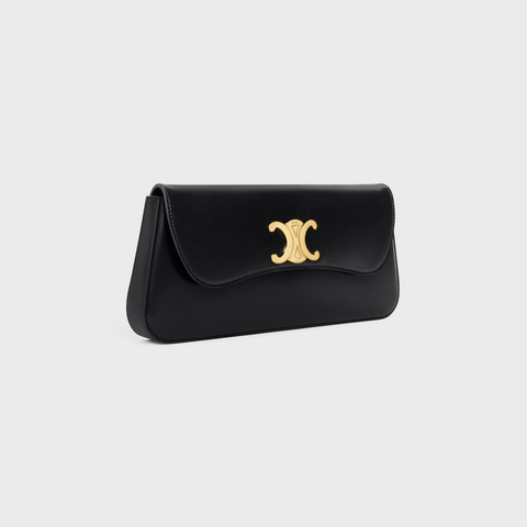 LOLA CLUTCH IN SHINY CALFSKIN BLACK - Image 2